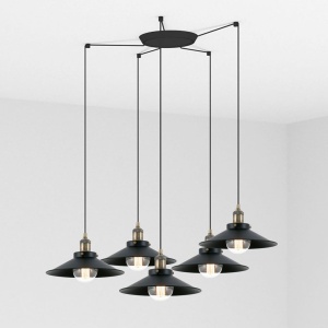 Lustra moderna cu 5 Pendule metalice stil industrial MARLIN