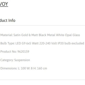 Lustra moderna cu 6 pendule SAVOY 152723 universul-luminii.ro
