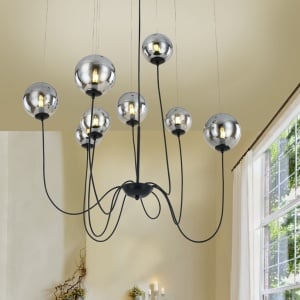 Lustra moderna cu 8 surse de lumina design deosebit CONFLUX 70903 universul-luminii.ro