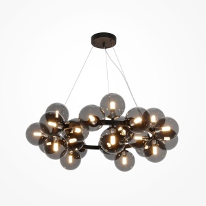 Lustra moderna design deosebit cu 25 de surse de lumina Dallas negru 118593 universul-luminii.ro