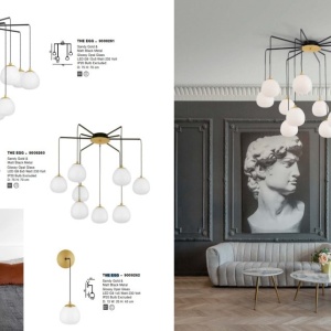 Lustra moderna design deosebit cu 8 de surse de lumina THE EGG 213903 universul-luminii.ro