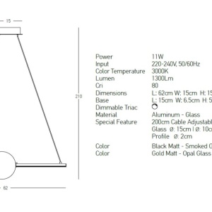 Lustra moderna design deosebit LED dimabil Leola - Img 2