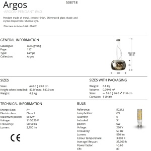 Lustra moderna design elegant 40cm ARGOS SV-508718 - Img 3