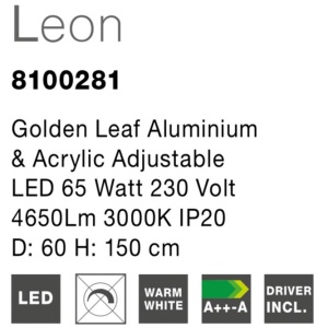 Lustra moderna suspendata, diametru 60cm, LED Leon 74193 universul-luminii.ro