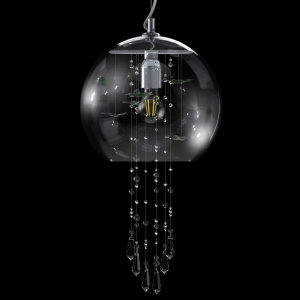 Lustra moderna Vision decorata cu fluturi si Cristal Bohemia Exclusive PAPILLON 02 – CH