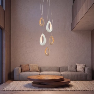 Lustra/Pendul design decorativ GIVA alb