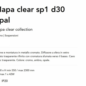 Lustra/Pendul design decorativ Mapa opal sp1 d30 - Img 4