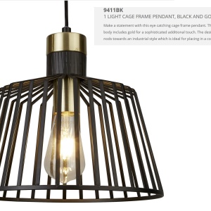 Lustra / Pendul design modern Bird Cage 9411BK SRT - Img 3