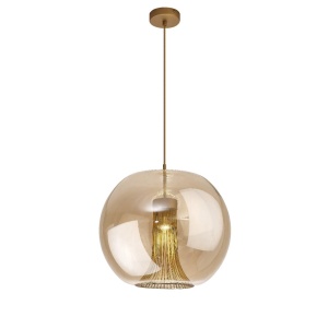 Lustra, Pendul design modern KRISS auriu/ bronz - Img 1