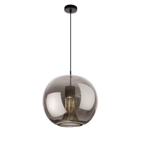 Lustra, Pendul design modern KRISS negru/ crom - Img 1