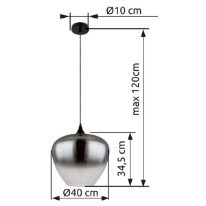 Lustra/Pendul design modern MAXY negru/fumuriu 232853 universul-luminii.ro
