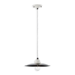 Lustra, Pendul design retro realizata manual B&W, diametru 25cm - Img 1