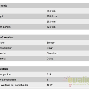 Lustra / Pendul design rustic Bruno HL 6-1677/3 bronze OR 61313 universul-luminii.ro