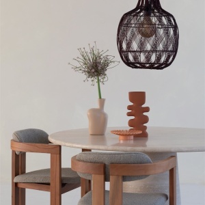 Lustra/Pendul Eco, Bambus, Mendoza visiniu, L 243523 universul-luminii.ro