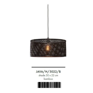 Lustra/Pendul eco din bambus Java 50x22, black 182243 universul-luminii.ro
