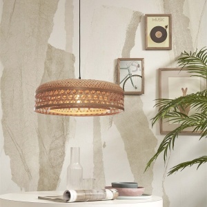 Lustra/Pendul eco din bambus Ubud double shade, nat 121683 universul-luminii.ro