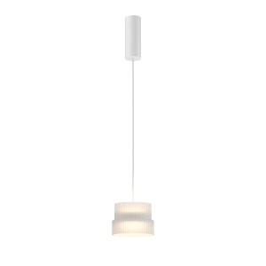 Lustra, Pendul LED cu sticla canelata Scala alb
