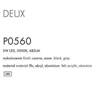 Lustra/Pendul LED design decorativ Deux negru 238953 universul-luminii.ro