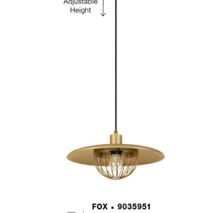 Lustra /Pendul metalic design modern FOX auriu 138563 universul-luminii.ro