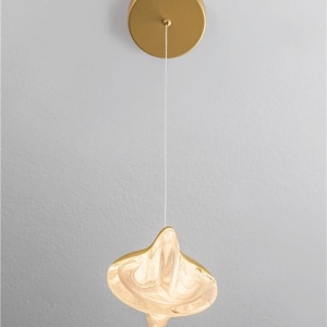 Lustra, Pendul modern LED ALICIA auriu - Img 4
