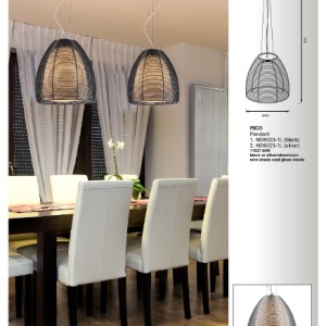 Lustra, Pendul modern negru diam.30cm, H-120cm Pico MD9023-1L black 57273 universul-luminii.ro