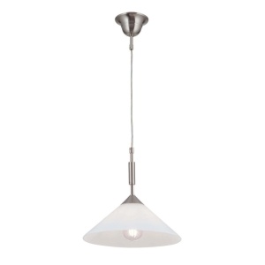 Lustra, Pendul realizat manual ARTDESIGN 30cm, crom satinat/ alb opac