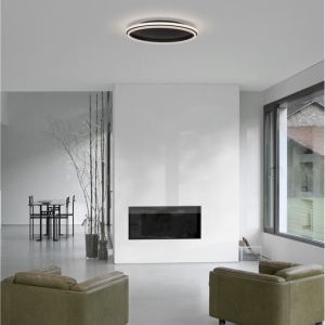 Lustra/Plafoniera LED design modern WILLOW Black 60cm 121833 universul-luminii.ro