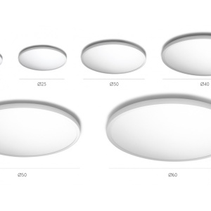 Lustra / Plafoniera LED design slim MALTA R 60 4000K alba 98003 universul-luminii.ro