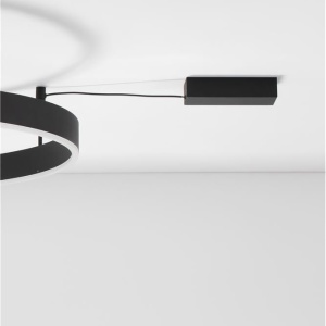 Lustra/Plafoniera LED dimabila design circular MOTIF Black 80cm 121623 universul-luminii.ro
