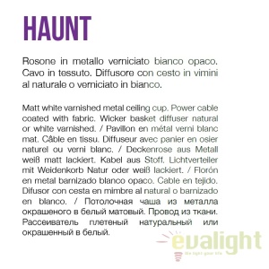 Lustra rachita design natural HAUNT SP1 alb 159256 57003 universul-luminii.ro