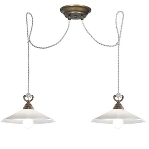 Lustra rustica cu 2 pendule, fabricata manual Tabia 212.10.OV