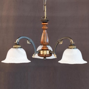 Lustra rustica suspendata cu 3 brate design italian 9940