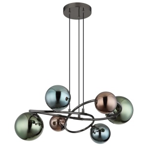 Lustra suspendata 6L design modern Riha color - Img 1