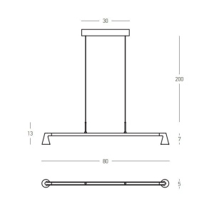 Lustra suspendata cu 2 spoturi LED 17W LINOR - Img 3