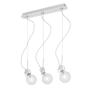 Lustra suspendata cu 3 pendule design modern RADIO SP3 BIANCO 119434