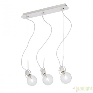 Lustra suspendata cu 3 pendule design modern RADIO SP3 BIANCO 119434