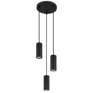 Lustra suspendata cu 3 Spoturi metal negru JAMES 249013 universul-luminii.ro