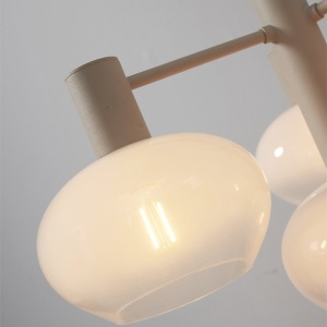 Lustra suspendata design decorativ Bologna 4L gradient/alb - Img 4