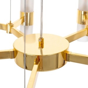 Lustra suspendata design minimalist Tub 10 auriu 161353 universul-luminii.ro