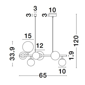Lustra suspendata design modern decorativ ODILLIA 7L 222713 universul-luminii.ro