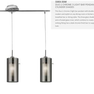 Lustra suspendata design modern Duo II 3L crom 3303-3SM SRT - Img 3