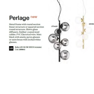 Lustra suspendata design modern Perlage sp10 alama/amber 142623 universul-luminii.ro