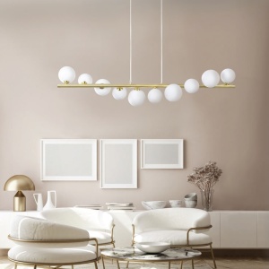 Lustra suspendata design modern SYBILLA 7 gold - Img 4