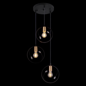 Lustra suspendata design modern VIGO negru 15346-3 GL 192563 universul-luminii.ro