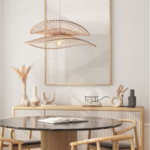 Lustra suspendata design natural, ARTIC, D 60cm 167303 universul-luminii.ro