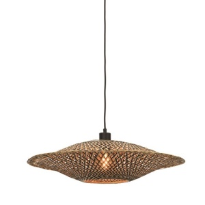 Lustra suspendata din bambus Bali orizontal M, 60cm