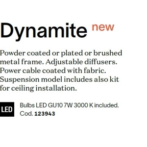 Lustra suspendata DYNAMITE SP6 SQUARE BIANCO - Img 2