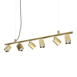 Lustra suspendata DYNAMITE SP6 SQUARE OTTONE