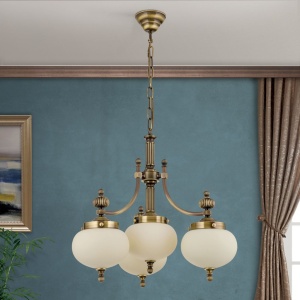 Lustra suspendata eleganta stil clasic Nostalgie 4L patina/ champagne 163713 universul-luminii.ro
