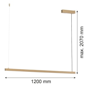 Lustra suspendata LED, 120cm, Otel, Auriu, MIAMI 169373 universul-luminii.ro